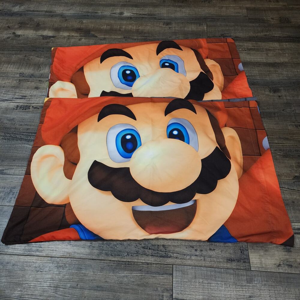 Mario Bros Nintendo Mario and Luigi 2 standard pillow cases 2702